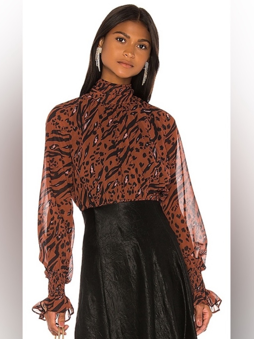 LPA Eloise Blouse in “Filthy Animal” Print Blouse